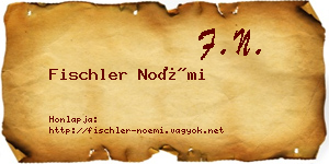 Fischler Noémi névjegykártya